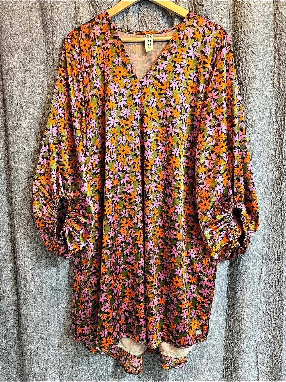 Uncle Frank Floral Dress in Brown & Pink Size XL Like New